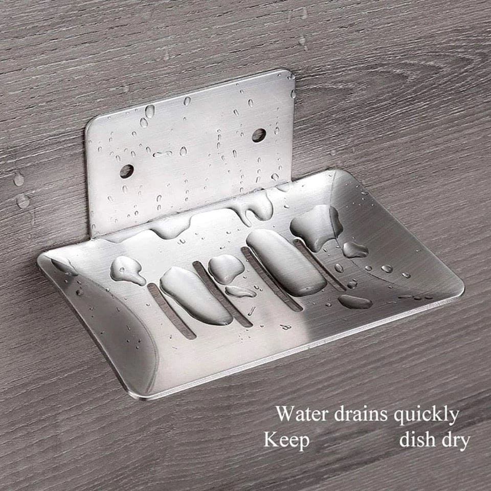 Metal Soap Dish, Self Draining Soap Holder, Soap Draining Tray For Bathroom Creative Soap Dish Holder Metal Soap Dish, Self Draining Soap Holder, Soap Draining Tray For Bathroom Creative Soap Dish Holder